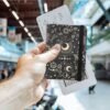 Cute Passport Holder and Holder Combo Passport Cover with Compatible Wallet Credit Card Protector RFID Blocking Women Men (Black-T4) - Image 6