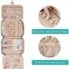 Travel Jewelry Organizer Case, Jewelry Travel Bags for Women, Large Capacity Travel Jewelry Case for Tangle-Free Earrings, Necklaces, Rings Storage, Travel Accessories,Teal - Image 4