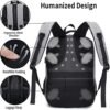 Travel Laptop Backpack, Business Anti Theft Durable Laptop Backpack with USB Charging Port, Water Resistant College Computer Bag Gifts for Men Women Fits 15.6 Inch Notebook - Image 5