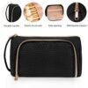 CUBETASTIC Makeup Bag, Small Cosmetic Bag with Makeup Brush Comparment, 2 in 1 Cute Make Up Organizer Pouch for Women Girls, Portable Travel Toiletry Bag - Image 5