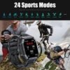Military Smart Watch for Men with Call (Answer/Make) Outdoor Tactical Sports Watch Rugged 1.85" HD Big Screen Fitness Tracker Heart Rate Sleep Monitor Smartwatch Compatible with Android iPhone Samsung - Image 5