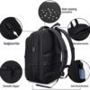 Monsdle Travel Laptop Backpack Anti Theft Backpacks with USB Charging Port, Travel Business Work Bag 15.6 Inch College Computer Bag for Men Women, Black - Image 5