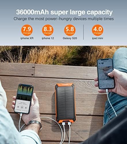 GOODaaa 10W Solar Panel Plus 36000mAh Solar Power Bank Wireless Charger - Image 3