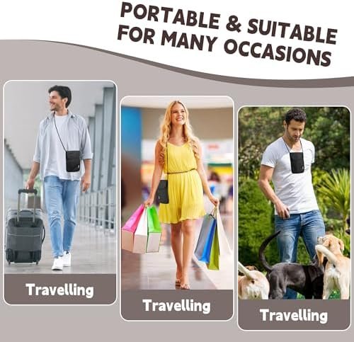 Family Passport Holder Neck Pouch, RFID Blocking Security Lightweight Cross Body Passport Travel Wallet, Slim Neck Wallet Gifts for Women Men(Black) - Image 7