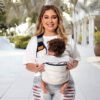 Baby Sling Carrier Newborn to Toddler, Adjustable Easy Baby Carrier Sling Wrap for Easy Wearing Carrying, Toddler Carrier Sling Ideal for Baby Registry Carrying 7-45 lbs, White - Image 5