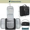 PAVILIA Toiletry Bag Travel Bag for Women Men, Hanging Cosmetic Organizer, Water Resistant Makeup Bag for Accessories Toiletries, Large Travel Essentials Kit (Black) - Image 4