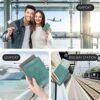 Unisex 2pk RFID Passport And Vaccine Card Holder Combo,Passport Holder-Black&Light Blue - Image 6