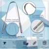 MasterMedi Tongue Scraper for Adults with Travel Cases (2 Pack), 100% Stainless Steel, Reduce Bad Breath, Tongue Scrubber, Easy to Use, Tongue Cleaner for Oral Care & Hygiene - Image 3