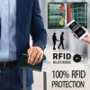 Men's Passport Wallets, with Rfid Blocking Function， High capacity Genuine Leather Passport Wallets with Superhero character. Navy blue - Image 8