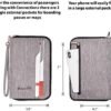 Premium Family Travel Document Organizer Capacious RFID 1-3 Passport Holder Nylon Wallet (Medium), Rfid Blocking, grey - Image 2
