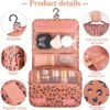 Pengxiaomei Toiletry Bag, Waterproof Hanging Cosmetic Bag Portable Travel Makeup Pouch Multi-function Handle Travel Bathroom Bag Stocking Stuffers for Women and Girls Christmas Gifts - Image 3