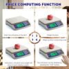 Bonvoisin Price Computing Scale 30kg/66lb Counting Scale Deli Scale Digital Pricing Weighing Scale Precise Market Scales kg/g/lb Conversion(30kg/66lb, 1g) - Image 3