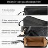 Abiudeng Large Makeup Bag,Double Layer Cosmetic Bag,Travel Makeup Bag,Leather Makeup Bag, Cosmetic Travel Bags,Portable Leather Toiletry Bag,Roomy Cosmetic Bag for Women and Girls - Image 7