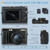 4K Digital Camera for Photography and Video Autofocus Anti-Shake, 48MP Vlogging Camera with SD Card, 3'' 180° Flip Screen Compact Camera with Flash, 16X Digital Zoom Travel Camera (2 Batteries) - Image 7