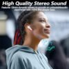 kurdene P3 Wireless Earbuds Bluetooth 5.3 Headphones, Deep Bass Stereo with Microphone Earphones in-Ear, Immersive Premium Sound Ear Buds for iPhone, Android-Clear - Image 4