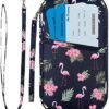 RFID Family Passport Wallet Holder Waterproof, Travel Document Organizer Credit Card Clutch Bag for Men Women