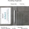 WALNEW Passport Holder Wallet, RFID Blocking Passport Cover Case PU leather Card Holder with Pen and Clear Card Slot for Women Men, Gray - Image 3