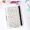 Cute Passport Holder and Holder Combo Passport Cover with RFID Blocking Women Men Compatible Wallet Credit Card Protector(Grey Leopard Cheetah Pattern) - Image 2