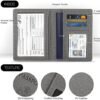 Unisex 2pk RFID Passport And Vaccine Card Holder Combo,Passport Holder-Black&Light Blue - Image 4
