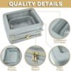 Toiletry Bag, Travel Makeup Bag, Water-resistant cosmetics bag Easy Access with Clear PVC sides, TSA approved travel organizer, travel toiletry bag for women, Toiletries - Image 3