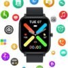 Smart Watch for Men Women Compatible with iPhone Samsung Android Phone 1.69 inch Full Touch Screen IP68 Waterproof Bluetooh Fitness Tracker Heart Rate / Sleep Monitor, Black - Image 8