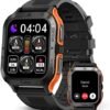 AMAZTIM Smart Watch, 60 Days Extra-Long Battery, 50M Waterproof, Rugged Military Bluetooth Call(Answer/Dial Calls),1.85" Ultra Large HD Display, AI Voice Assistant,Compatible for Android and iOS