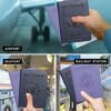 Passport Holder Wallet, Upgraded Leather Passport and Vaccine Card Holder Combo, Passport Cover with Vaccine Card Slot, Travel Accessories for Women Men, Dark Blue - Image 7