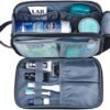 Toiletry Bag for Men, Water-resistant Dopp Kit with Large Capacity for Toiletries and Shaving Accessories, Travel Toiletry Organizer Case, Black - Image 2