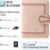 Passport Holder Wallet for Men and Women, Leather Passport Holder Card Slots, Mulit-Purpose RFID Blocking Passport Holder, Travel Wallet Passport Cover Case（Pink） - Image 4