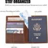 Leather Travel Wallet with Passport Holder - 5.5" x 4" - Genuine Leather Case with RFID Blocking for Men and Women - Passport Wallet, Leather Folding Wallet for Passports - Image 3