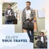 Canvas Duffle Bag for Travel, 50L Duffel Overnight Weekend Bag (Dark Gray) - Image 6