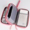 Electronics Accessories Case, Universal Electronics Accessories Organizer Pouch Bag, Waterproof Portable Cable Organizer Bag, Travel Gear Carry Bag for Cord, Charger, Flash Drive, Phone,SD Card,Pink - Image 3