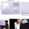 Passport Holder, Passport and Vaccine Card Holder Combo Passport Cover Passport Wallet Rfid Passport Holder Passport Case Passport Card Holder Family Pen Holder Passport Holder for Women Men, Purple - Image 2