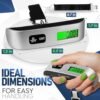 Digital Luggage Weight Scale for Packages - Hanging Scales for Weighing Packages Portable Luggage Scale Digital Travel Essentials 110lb/50kg - Small Suitcase Scale for Travel Accessories for Women - Image 2