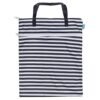 Teamoy Travel Hanging Wet Dry Bag Organizer (24.7 x 18 inches) with Two Compartments for Cloth Diaper, Laundry, Swimsuits and More, Easy to Hang Everywhere(L, Black Strips) - Image 2