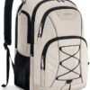 BAGSMART Travel Laptop Backpack, 15.6 inch Anti Theft Laptop Backpack With USB Charger Hole, Water Resistant College bookbag for Women Men, Casual Daily Backpack for travel, Beige