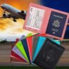 Doulove Passport and Vaccine Card Holder Combo, Passport Holder with Vaccine Card Slot, Leather Passport Cover Case for Women Men - Image 6