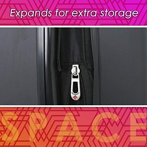 Travelers Club Chicago Hardside Expandable Spinner Luggages, Teal, 20" Carry-On - Image 5