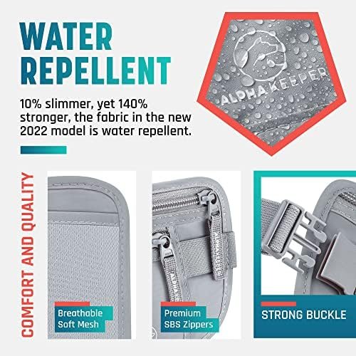 Money belt for travel - RFID slim passport holder men/women travel wallet hidden pouch under clothes to protect your information and money travel fanny pack for men/women bag travel essentials - Image 3