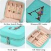 Yesteel Birthday Gifts for Women Friends Sister, Travel Essentials Gifts for Women Jewelry Travel Organizer Blue Travel Jewelry Case Small Jewelry Box Initial C - Image 3