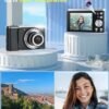 5K Digital Camera 2024 Newest 56MP Cameras for Photography Autofocus,10X Optical Zoom Vlogging Compact Camera with Front and Rear Camera,6-Axis Anti-Shake,Touch Screen with 64GB SD Card,2 Batteries - Image 2