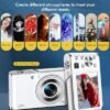 Digital Camera FHD 4K 48MP Vlogging Camera with Autofocus Dual Camera 16X Digital Zoom with 32GB Card Small Digital Cameras for Pictures Portable Compact Travel Camera for Kids Boys Girls Teens,White - Image 9