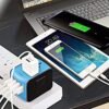 Universal Travel Adapter, International Power Adapter with 3USB + 1Type C Ports, European Worldwide AC Outlet Plugs Charger for Europe UK US AU Asia 200+ Countries, Blue - Image 3