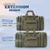 Gonex Canvas Duffle Bag for Travel 50L Duffel Overnight Weekender Bag (Army Green) - Image 4