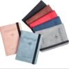 Passport Holder,RFID Thin Passport Wallet, Leather Surface, Multi Functional Wallet, Travel Passport Holder, Cute Card Holder (Gray,Pink) (Pink)