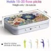 Dental Floss Portable Case, Easy to Store Floss Picks of Various Sizes, Portable Dental Floss Dispenser is Perfect for Travelling, Hotels, Dinners, Appointments.Alphabet 3 Piece - Image 2