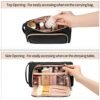 CUBETASTIC Makeup Bag, Small Cosmetic Bag with Makeup Brush Comparment, 2 in 1 Cute Make Up Organizer Pouch for Women Girls, Portable Travel Toiletry Bag - Image 3