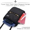 Travel Neck Wallet Neck Pouch with RFID Blocking - Family Passport Holder for Easy Traveling, Simple Design for Men & Women (Black) - Image 5