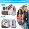 Passport Holder Wallet for Family, RFID Blocking Travel Document Organizer Multiple Passport Wallet for Men & Women, Waterproof Travel Essentials - Image 2