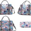 Travel Duffle Bag Weekender Overnight Bag Gym Tote Bag with Dry and Wet Separated Pocket for Women Girls Shoulder Bag Workout Duffel Bag Water Resistant (colorful triangle) - Image 3